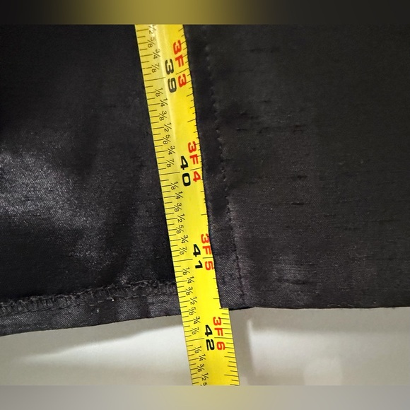 Elegant Tuxedo Black Dupioni Silk Pencil Skirt - Picture 5 of 8